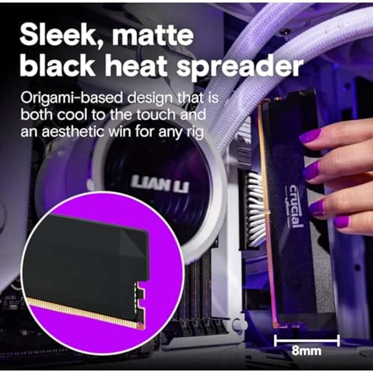 Crucial Pro DDR5 RAM 64GB Kit (2x32GB) 6400MHz CL40, Overclocking Gaming, Intel XMP 3.0 / AMD Expo, Schwarz – Bild 5