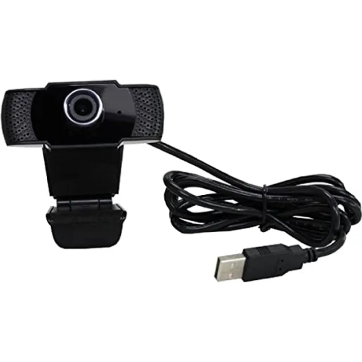 Leotec LEWCAM2005, Full HD Webcam mit 1080p Auflösung, 2-Megapixel Sensor, USB Plug-and-Play, schwarz