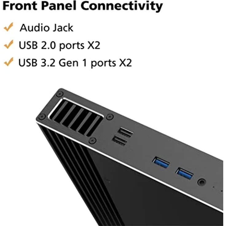 Akasa Plato WS, Aluminum Low Profile PC Case for Intel® NUC 13/12/11 Pro, Fanless Chassis, Supports VESA mounting, A-NUC85-M1B (Silver) – Bild 4