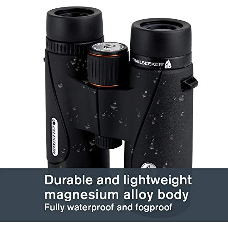 Celestron 71405 TrailSeeker ED 8 x 42 Dachkantprismenfernglas, Schwarz, Wasserfest, Naheinstellgrenze 6,5 Zoll – Bild 3
