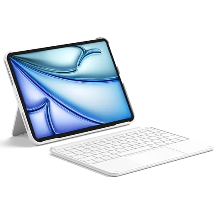 Inateck Hülle mit Tastatur, Ultraleichte Tastatur für iPad 10 Generation, iPad Air 6 11 Zoll 2024, iPad Air 5/4 10.9 Zoll, iPad Pro 11 4/3/2/1 Gen, Abnehmbar, mit Touchpad, QWERTZ, KB04122 - Ultraleicht & Schlank, Magnetisches Design, Kompatibel mit iPad Air 6 11 Zoll 2024, QWERTZ Layout – Bild 1