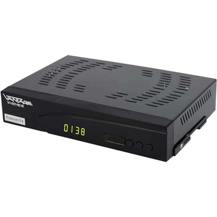 Vantage VT-93 C/T-HD Universal Combo-Receiver für den Empfang von Kabel- & DVB-T2 Signalen, PVR-Funktion, USB-Multimedia, freenet TV, EPG, Time Shift, mehrsprachige Menüführung, schwarz – Bild 4
