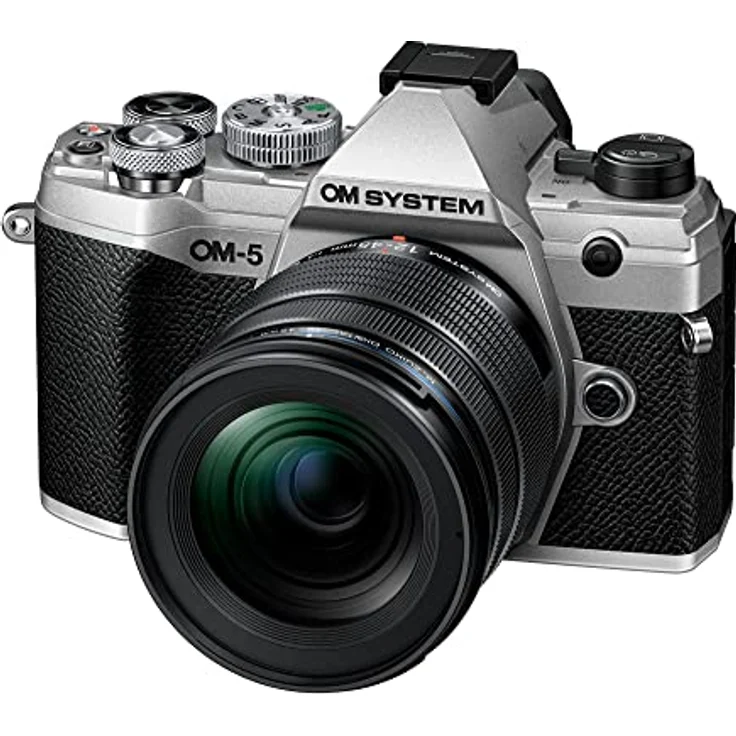 OM SYSTEM OM-5 Micro Four Thirds Systemkamera inkl. M.Zuiko Digital ED 12–45 mm PRO Objektiv, 20 MP Live MOS-Sensor, optimierte 5-Achsen-Bildstabilisierung, IP53, Silber/Schwarz – Bild 5