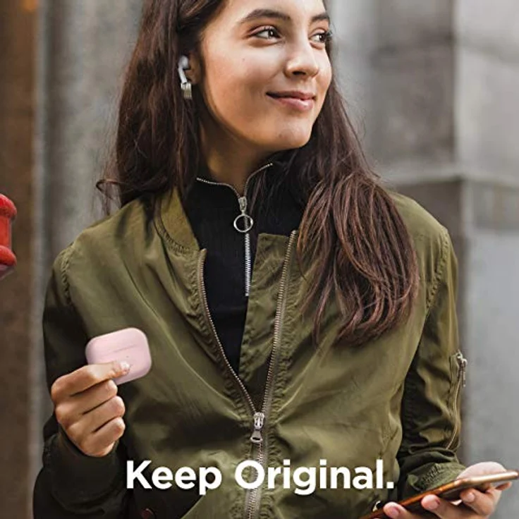 Elago Beskyttelsestaske til AirPods Pro, Schutzhülle aus Silikon in Rosa mit sicherem Sitz und einfachem Zugriff auf Ladeanschlüsse. – Bild 2