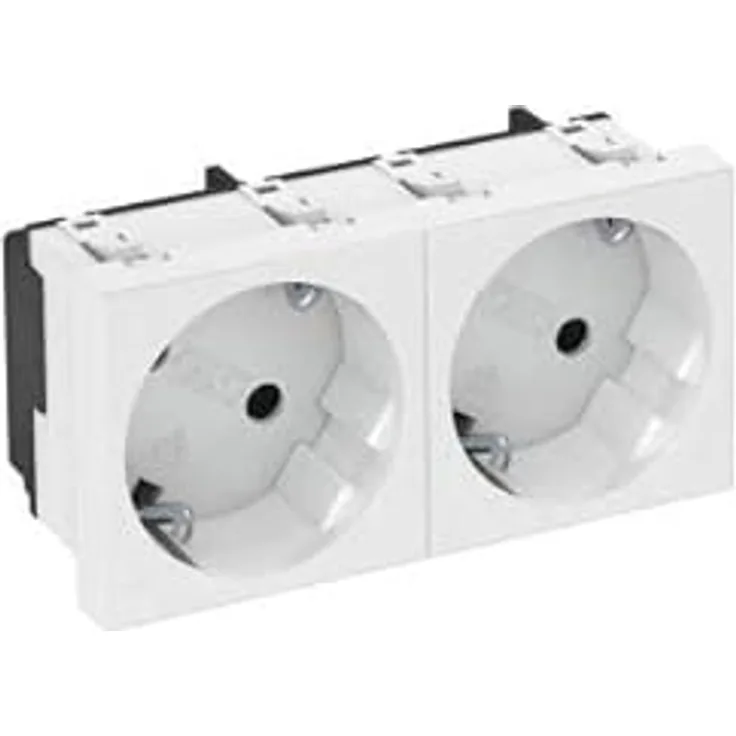 OBO Bettermann STD-D3S RW2 Steckdose 33°, 2-Fach, Schutzkontakt (6120103)