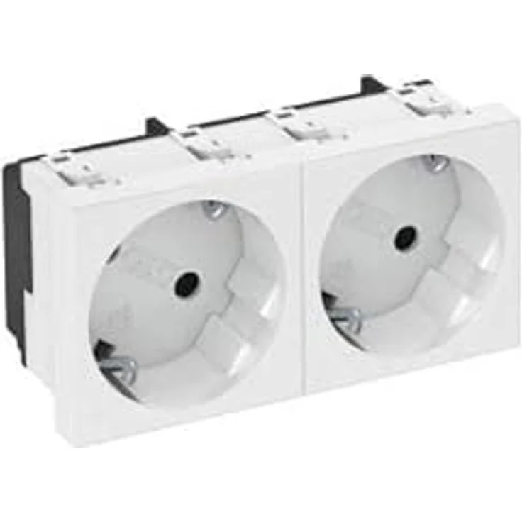 OBO Bettermann STD-D3S RW2 Steckdose 33°, 2-Fach, Schutzkontakt (6120103) – Bild 1