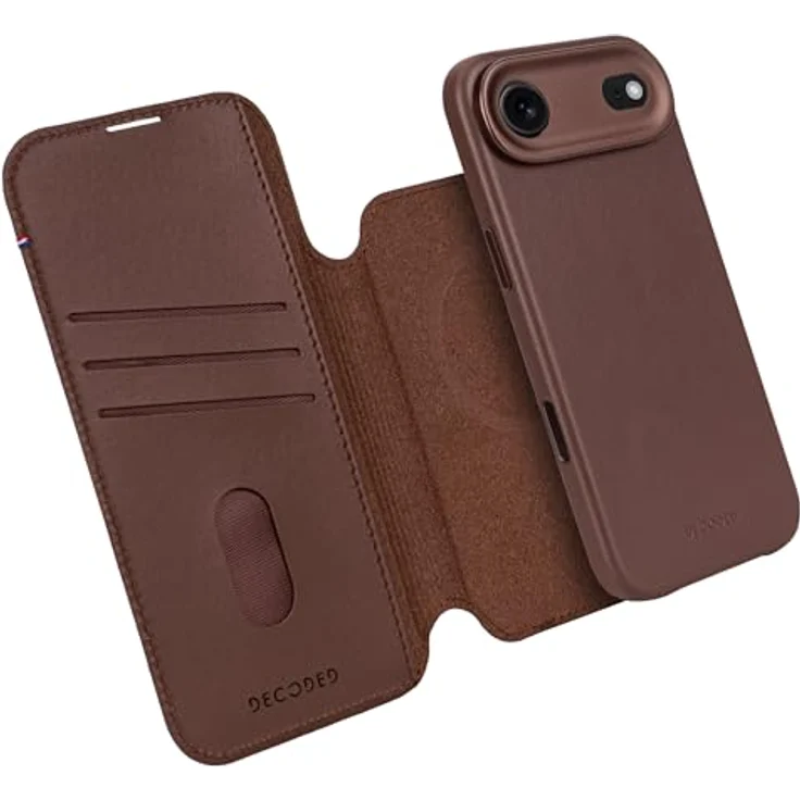Decoded 2-in-1 Lederhülle für iPhone 17 Air, Abnehmbare Wallet aus Premium ECCO Leder, MagSafe-kompatibel, Fallschutz, Kratzfest, Braun – Bild 1