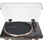 Audio-Technica AT-LP70XBT Vollautomatischer Plattenspieler, kabellos mit Bluetooth aptX, Black/Bronze