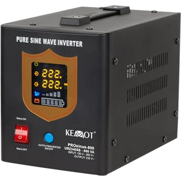 Kemo PROsinus 500, Unterbrechungsfreie Stromversorgung 800 VA/500 W, Sinuswellen-Ausgang, kompakte Bauweise – Bild 1