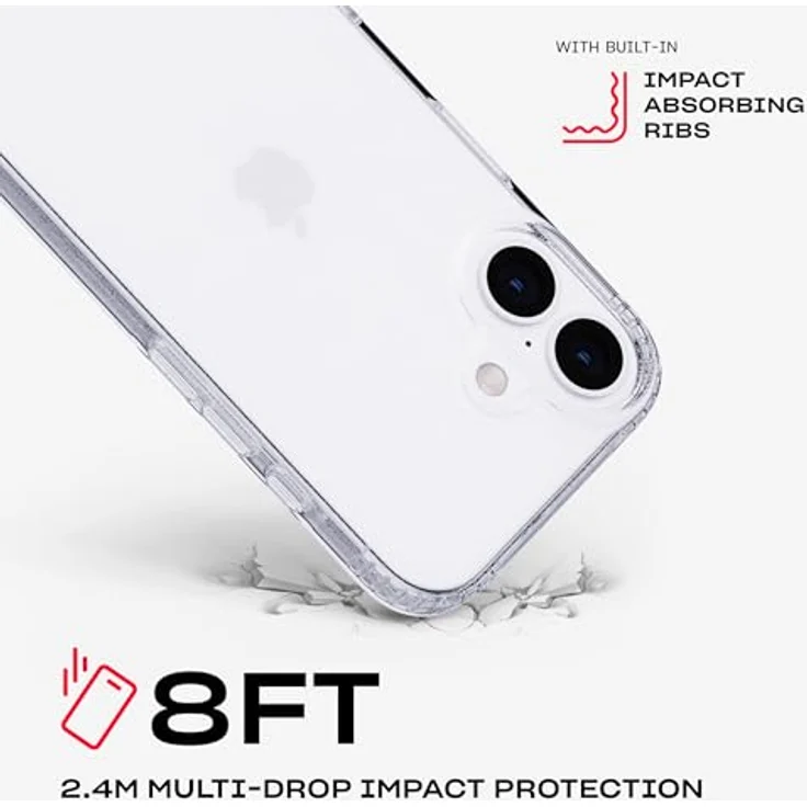 tech21 EvoLite für Ansley Ultra Thin, Aufprallschutz Hülle mit 2,4 m Falltest, vergilbungsfrei, klar – Bild 3