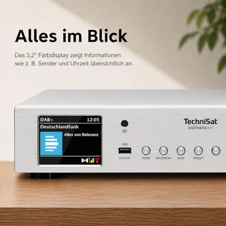 TechniSat DIGITRADIO 143 (V3), Hi-Fi-Komponente mit DAB+ und Internetradio-Funktionalität, USB-Abspielmöglichkeiten – Bild 6