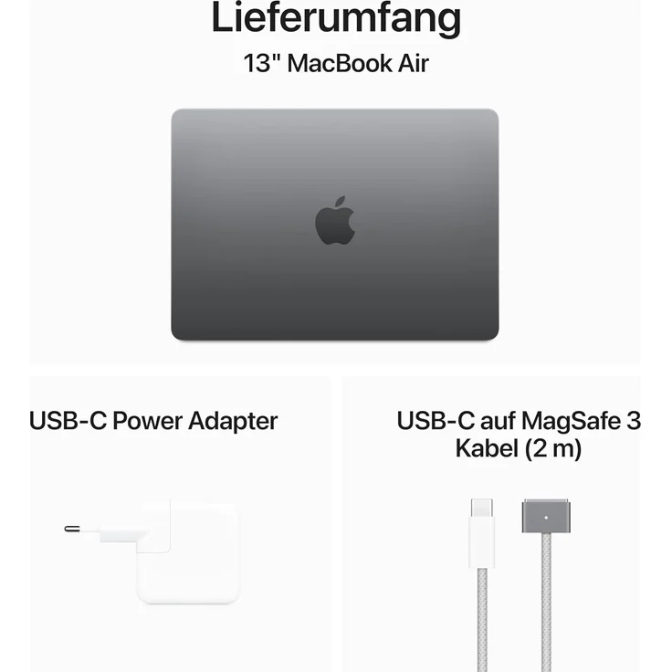 Apple MacBook Air 2024 13,6" M3-Chip, 8GB RAM, 256GB SSD 8-Core-GPU Space Grau MRXN3D/A – Bild 5