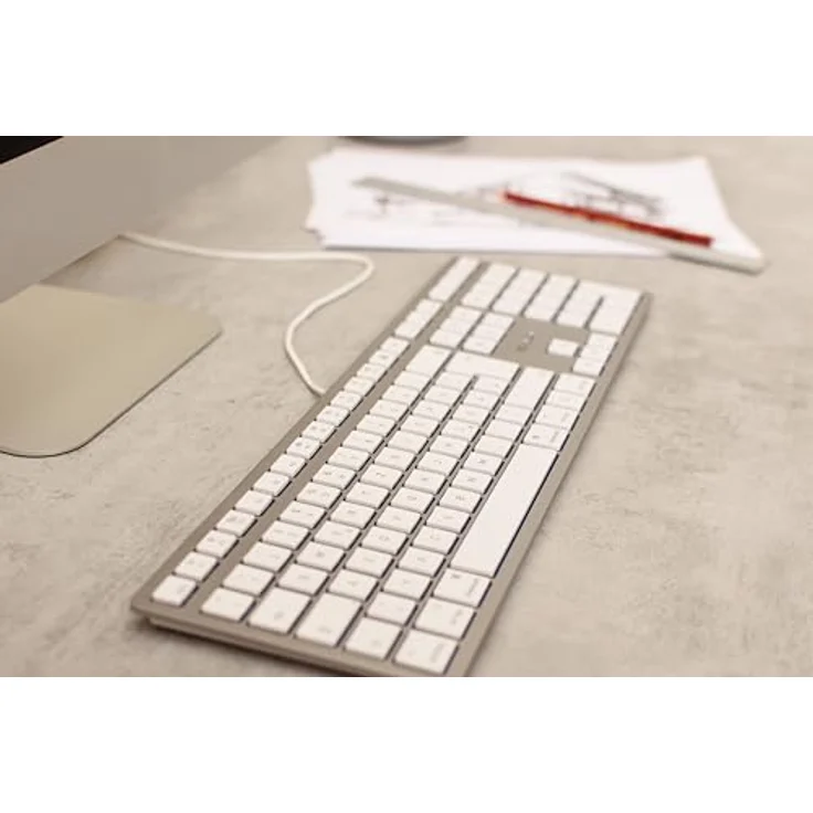 CHERRY TAS KC 6000 C FOR MAC Corded US-Layout silver/white, Tastatur, Silber – Bild 4