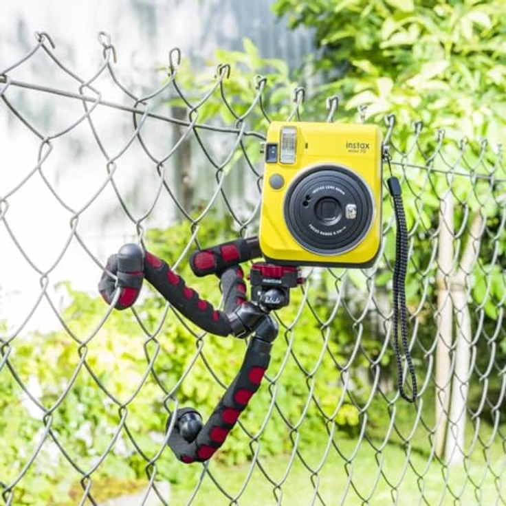 Mantona kaleido Flex leichtes Flex Stativ (mit hochwertigem 360° Kugelkopf, geeignet für Digital und Videokameras, Smartphones und Action Cams) sundown red – Bild 7