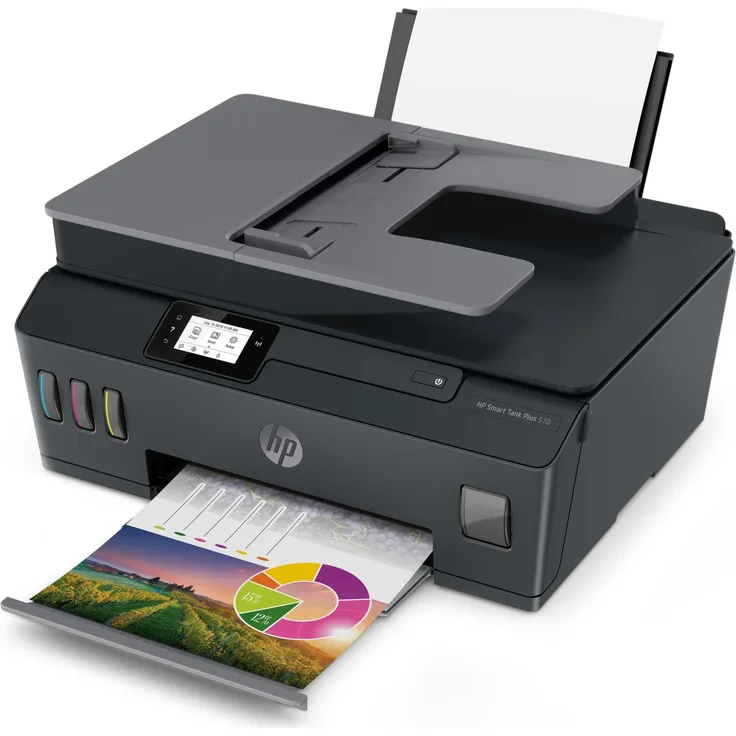 HP Smart Tank Plus 570, Multifunktionsdrucker mit Thermal Inkjet, A4, 4800 x 1200 DPI, 11 Seiten/Min, WLAN, bis zu 3 Jahre Tinte im Lieferumfang