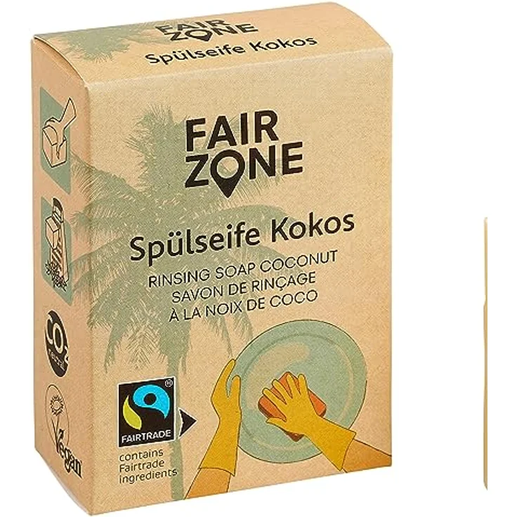 Fair Zone Spülseife Kokos 80 Gramm – Bild 1