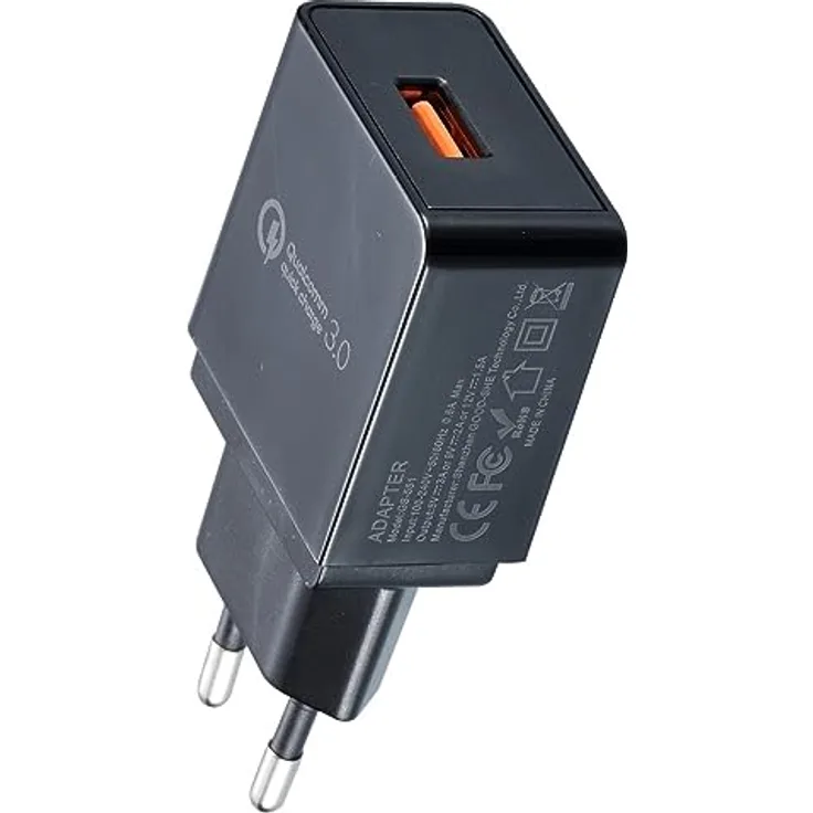 NITECORE USB Adapter Quick Charge 3.0 Ladegeräte, Unterstützung für Sportenthusiasten und Polizeibeamte, schwarz