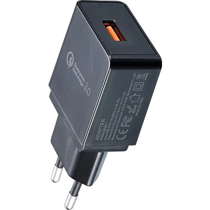 NITECORE USB Adapter Quick Charge 3.0 Ladegeräte, Unterstützung für Sportenthusiasten und Polizeibeamte, schwarz
