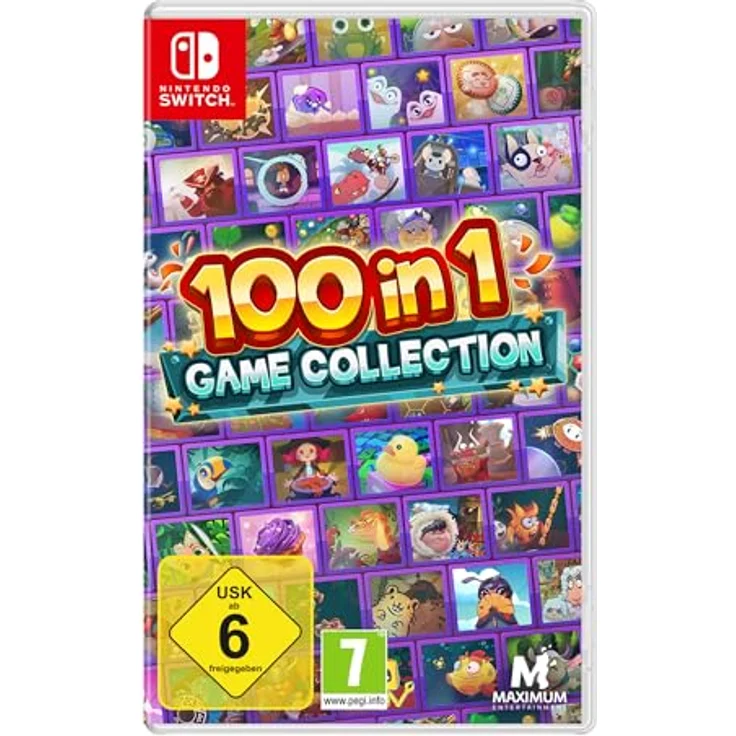 Maximum Entertainment 100 in 1 Game Collection, Nintendo Switch Spielesammlung mit 100 Minispielen, inkl. Klassikern und neuen Herausforderungen – Bild 1