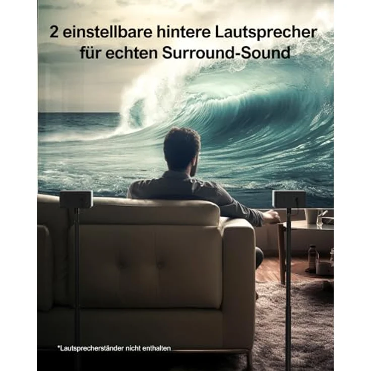 ULTIMEA 5.1 Surround Soundbar, Poseidon D50 Serie, mit 3D Surround Sound, Subwoofer und Rear-Lautsprechern – Bild 3