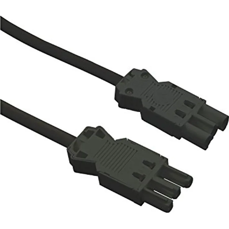 Wieland Verlängerungsleitung GST18I3K1BS, 0,3m Anschlusskabel mit Stecker und Kupplung, Silber