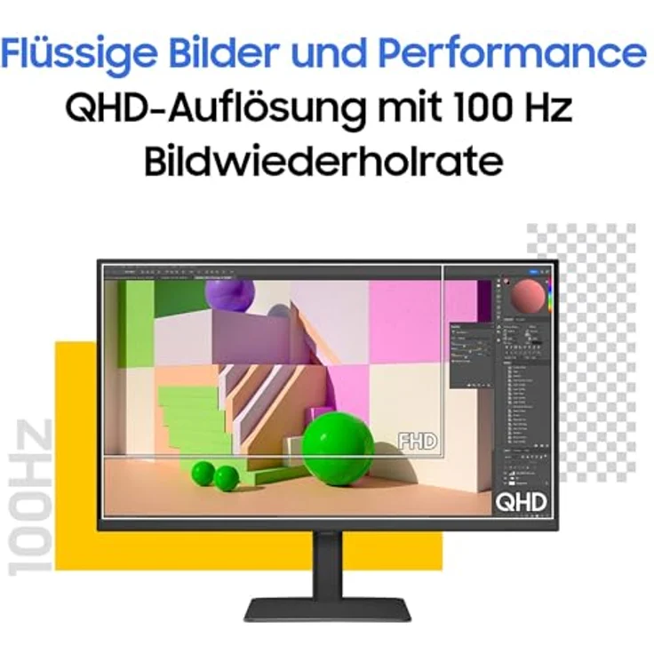 Samsung ViewFinity S60UD (24”) QHD Monitor, 24 Schwarz – Bild 6