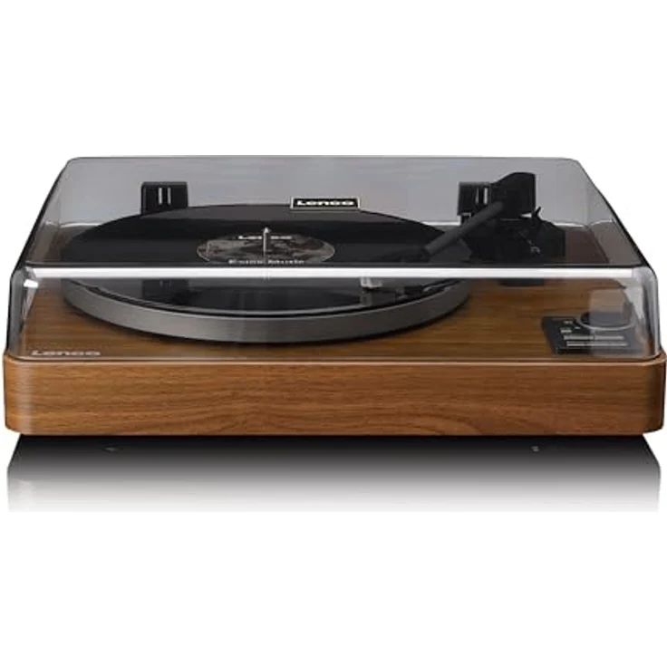 Lenco LBTA-165WD Vollautomatischer Plattenspieler - Bluetooth 5.3 - Holzgehäuse - Metall-Plattenteller & AT3600L Tonabnehmer - Auto-Start & Auto-Return - 2 Geschwindigkeiten (33/45 U/min) - Integriert - Stilvolles Design in Holzoptik – Bild 2