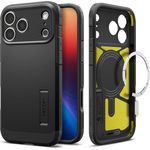 Spigen Tough Armor "T" MagSafe, Smartphone Hülle für iPhone 17 Pro, Schwarz, robust und stoßfest