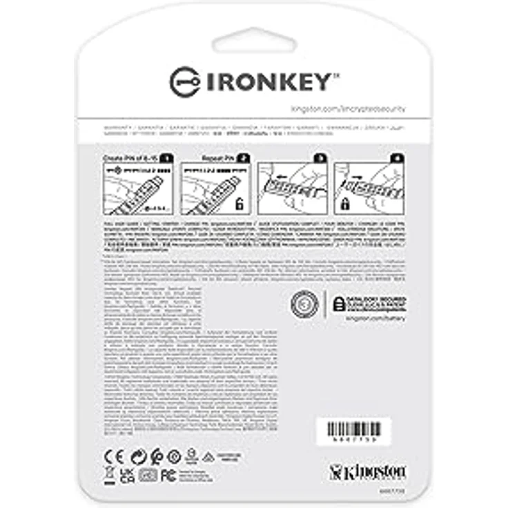 Kingston IronKey Keypad 200 512GB Verschlüsselter USB | Alphanumerische Tastatur | Multi-Pin-Zugang | XTS-AES 256-bit | FIPS 140-3 Level 3 Zertifiziert (Ausstehend) | IKKP200/512GB, Blau – Bild 5