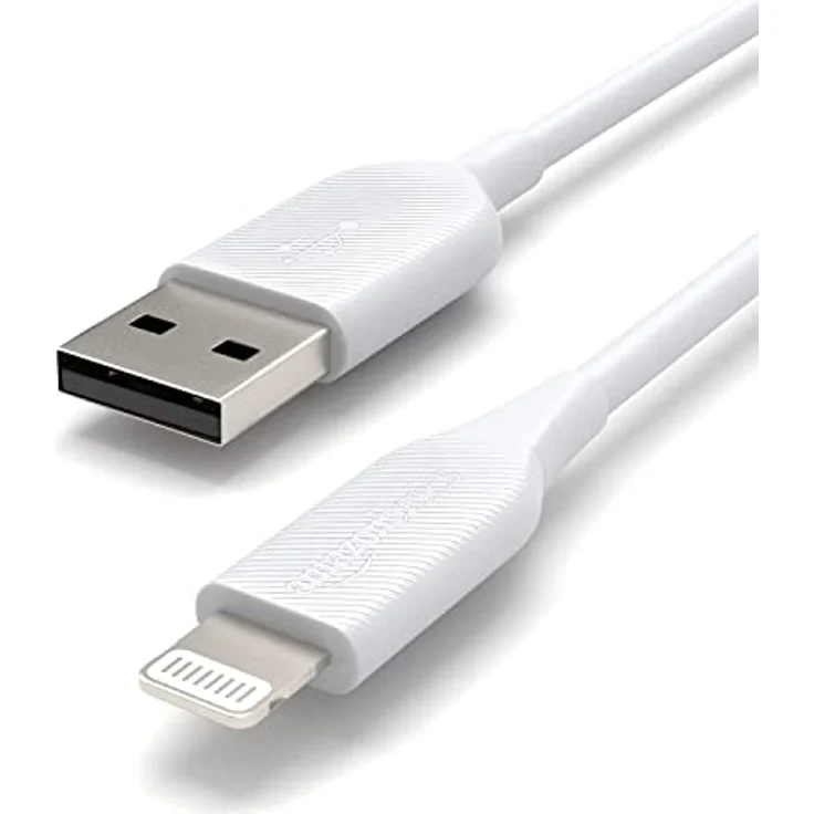 AmazonBasics – Verbindungskabel Lightning auf USB-A, MFi-zertifiziertes Ladekabel für iPhone, weiß, 91,2 cm – Bild 2