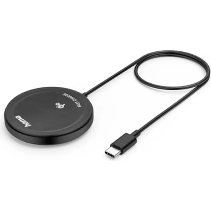 Hama Qi2-Ladegerät, kabelloses Schnellladepad mit 15 W, Schwarz – Bild 5
