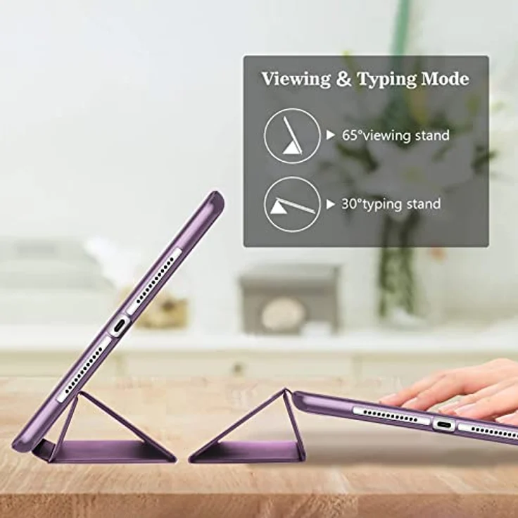 ProCase Soft Hülle für iPad 9.7 Zoll (6./5. Gen, Air 1/2) - Weiche TPU Schutzhülle mit transluzenter Rückseite, lila – Bild 4