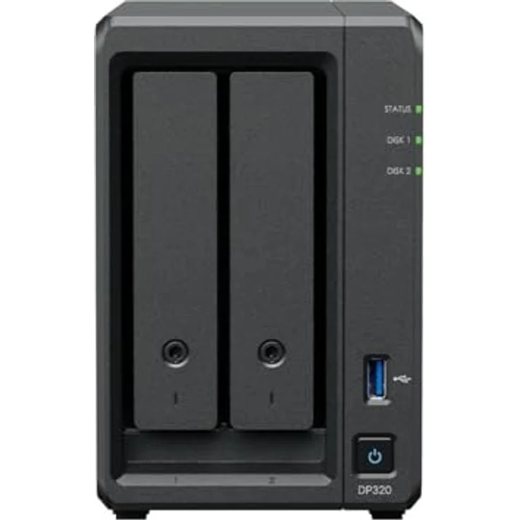 Synology DP320, NAS-Server mit 2 x 8 TB, AMD Ryzen R1600, RAID 1, Schwarz – Bild 2