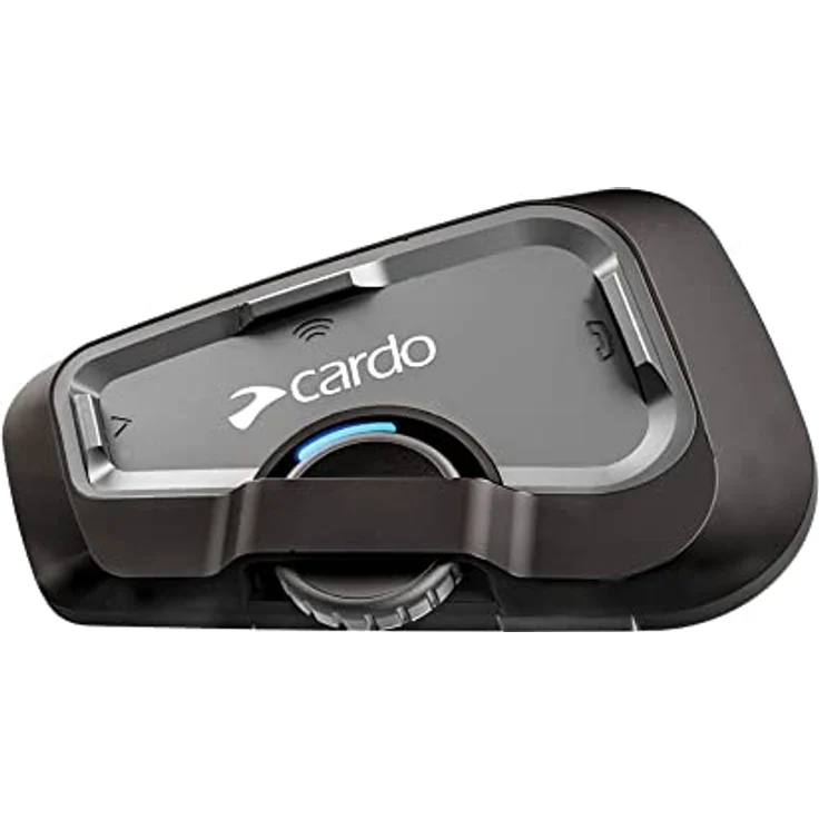 Cardo Freecom 4X Motorrad-Intercom, 4 Kanäle, 1200 m Reichweite, natürlicher Sprachbetrieb, Schwarz – Bild 1