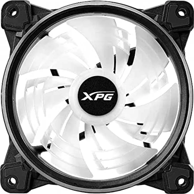 XPG Hurricane 120 mm ARGB PWM Lüfter, leistungsstarker Gehäuselüfter mit RGB-Beleuchtung