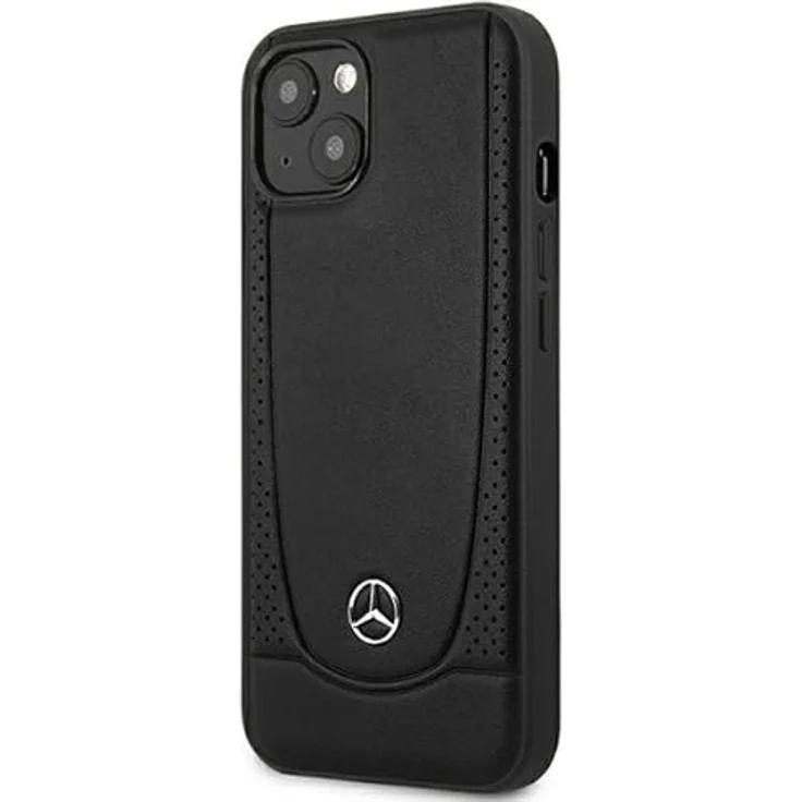 Mercedes MEHCP15MARMBK, iPhone 15 Plus 6.7" Leder Urban Hülle, schwarz, mit TPU-Verstärkung und Metall-Logo – Bild 2