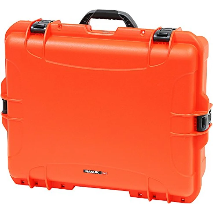 NANUK 945 Wasserdichter Hartschalenkoffer Mit Plüschschaumeinlage - Orange, IP67 Eingestuft, PowerClaw Verriegelungssystem – Bild 1