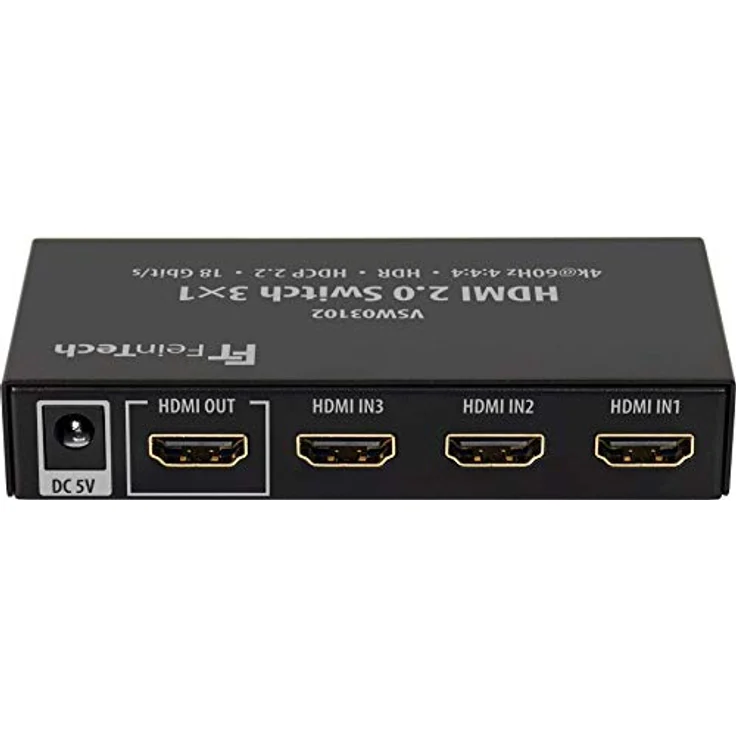 FeinTech VSW03102 HDMI Switch 3x1 Automatische Umschaltung 4K 60Hz HDR CEC Ultra-HD – Bild 2