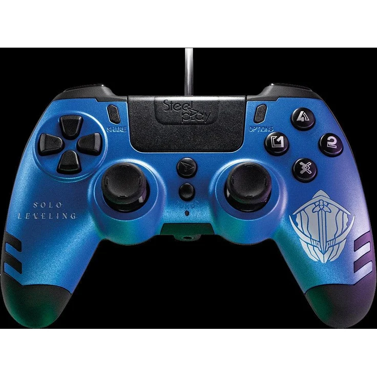 Lexip X SOLO LEVELING Controller Hunters Guild, Ergonomisches Gamepad für PC und PS4, Blau