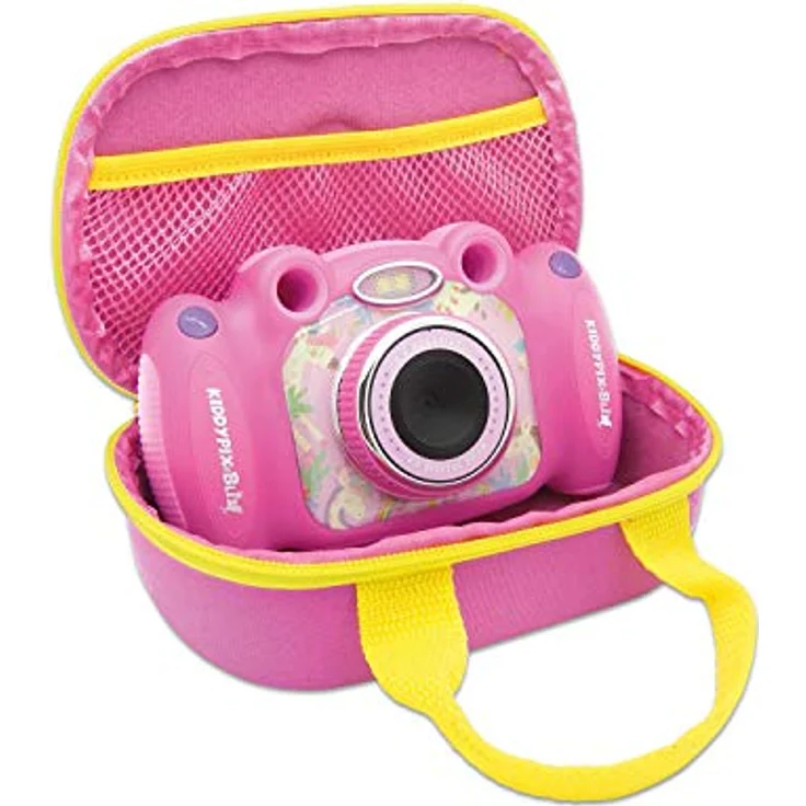 Easypix Kiddypix 'Blizz' Kinderkamera mit Webcam-Funktion, gummierte Außenseite, Integrierte Spiele, Pink – Bild 3