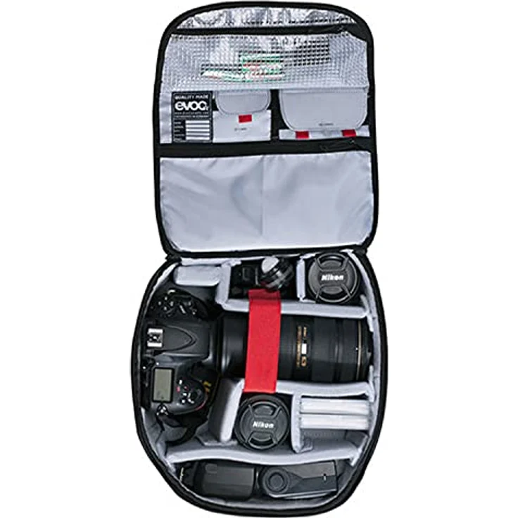 EVOC PHOTOBLOCK CB 16l Kameratasche für maximale Sicherheit beim Transport (Größe: 16l, kompatibel mit EVOC Rücksäcken ab 30l, separater Seitenzugriff, Befestigungsringe, Schultergurt) Farbe: Schwarz – Bild 4
