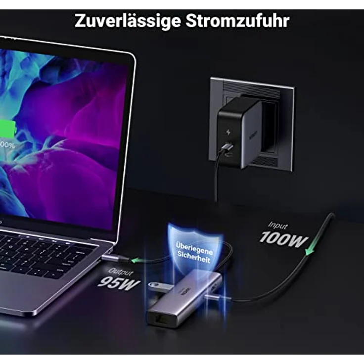 UGREEN Revodok USB C Hub 7 in 1 USB C Adapter mit 4K 60Hz HDMI, Ethernet RJ45, 100W PD, SD&TF, 2 USB A 5Gbps Datenports, Docking Satation für MacBook M1/M2, iPad, Surface Pro/Go,Galaxy S23, XPS usw – Bild 3