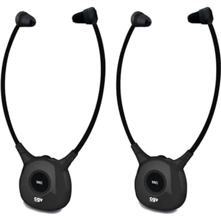 CGV Dolfin Onyx Duo, Kabellose Stereo-Audio Kopfhörer für TV/HiFi, ideal für Senioren und Hörgeschädigte – Bild 4