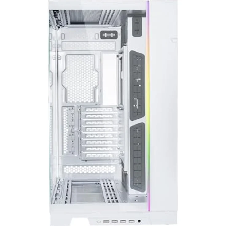 Lian Li O11D EVO XL PC-Gehäuse, umkehrbares PC-Gehäuse, Nahtlose Glasverkleidung, 460 mm GPU-Freiheit, DREI Motherboard-Positionen, Stahl, Aluminium, gehärtetes Glas, Tower-PC-Gehäuse, Weiß – Bild 3