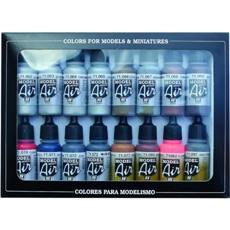 Model Air Set Metallic-Effekte 71181 Airbrush Farben Set Vallejo 100 504 – Bild 2