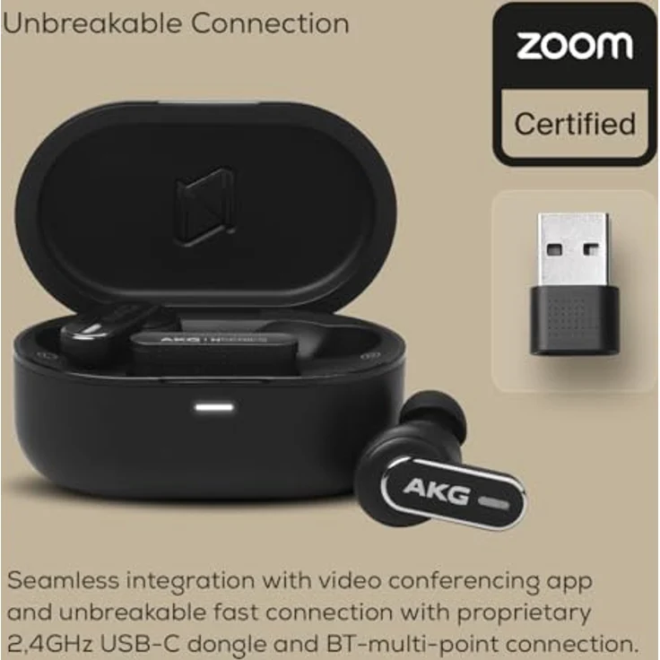 AKG N5 Hybrid True wireless noise cancelling wireless Kopfhörer, Schwarz – Bild 2