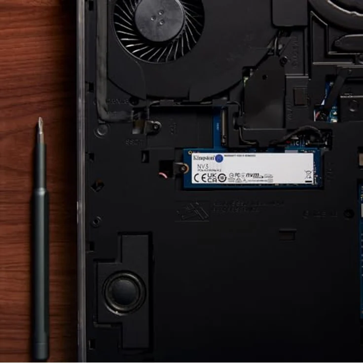 Kingston NV3 NVMe PCIe 4.0 Interne SSD 500GB M.2 2280-SNV3S/500G, Gen 4x4 NVMe PCIe-Leistung, Schwarz – Bild 4