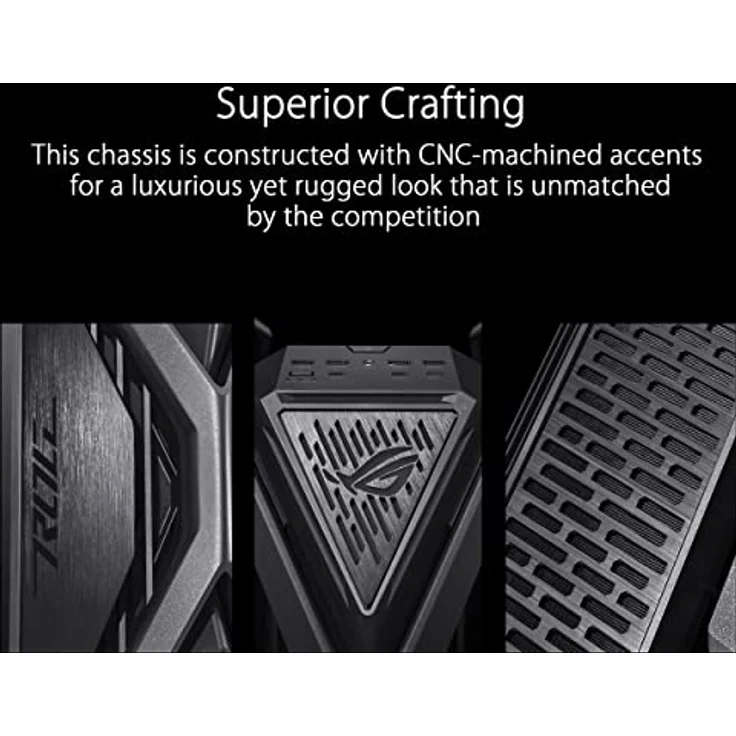 ASUS ROG Hyperion GR701 E-ATX RGB Gaming Gehäuse (420 mm Dual-Radiator-Unterstützung, 4x 140 mm-Lüfter, GPU-Halterung aus Metall, Aura Sync ARGB-Lüfter-Hub, 60W-Schnellladung, 2x USB-Typ-C) – Bild 2