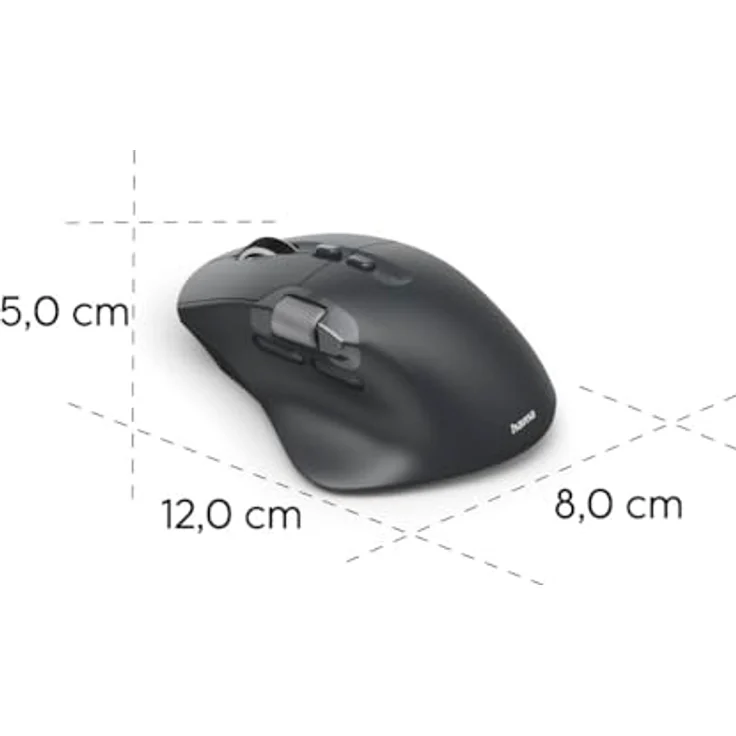 Hama WM-900, Ergonomische Multi-Device Funkmaus mit 3200 DPI und RGB-Beleuchtung, Schwarz, versandkostenfrei – Bild 6
