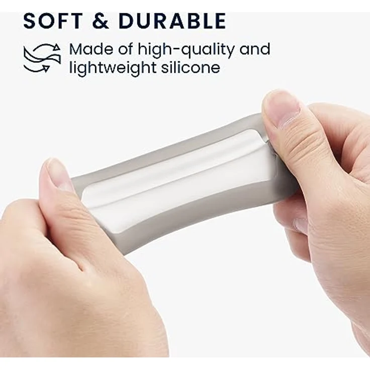 kwmobile Silikon Schutzhülle für Apple Magic Mouse 1/2 - Ergonomisches PC Maus Cover aus softem Silikon - Matt Transparent – Bild 4